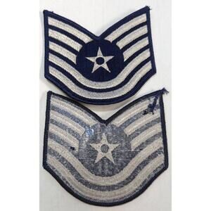2 New US Military Air Force USAF Tech Technical Sergeant Rank Patches E6‎ Large